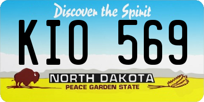 ND license plate KIO569