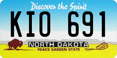 ND license plate KIO691
