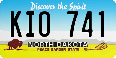 ND license plate KIO741