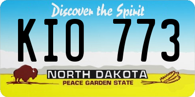 ND license plate KIO773