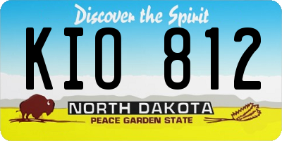 ND license plate KIO812