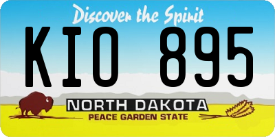 ND license plate KIO895