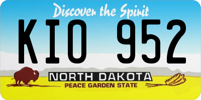 ND license plate KIO952