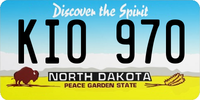 ND license plate KIO970