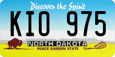 ND license plate KIO975