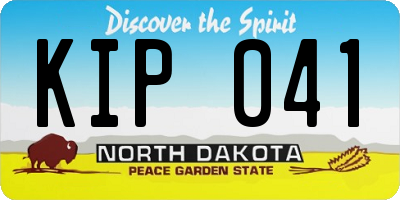 ND license plate KIP041