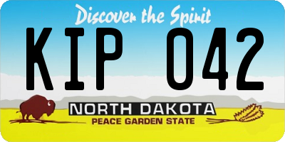 ND license plate KIP042