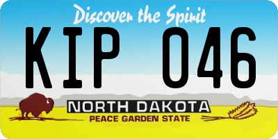 ND license plate KIP046
