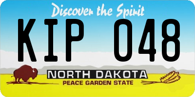 ND license plate KIP048