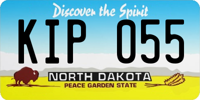ND license plate KIP055