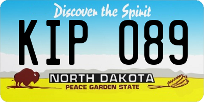 ND license plate KIP089