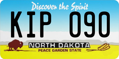 ND license plate KIP090