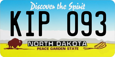 ND license plate KIP093