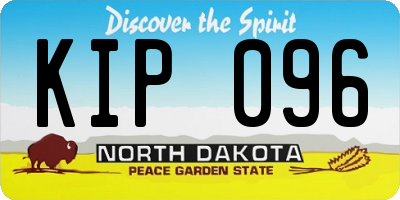 ND license plate KIP096