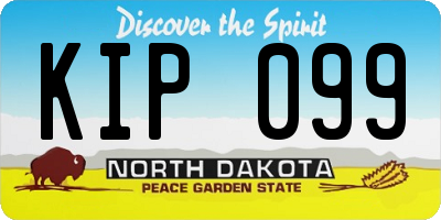 ND license plate KIP099