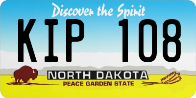 ND license plate KIP108