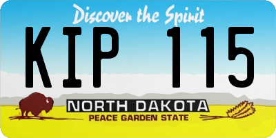 ND license plate KIP115