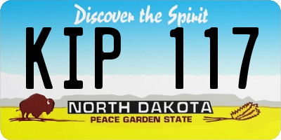 ND license plate KIP117
