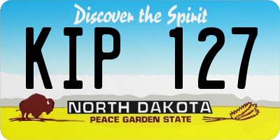 ND license plate KIP127
