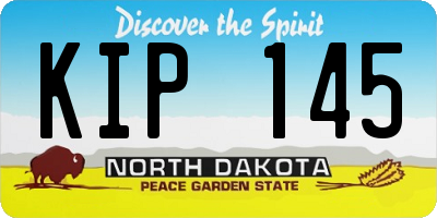 ND license plate KIP145