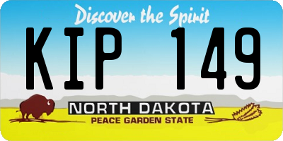 ND license plate KIP149