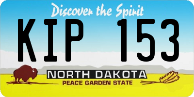 ND license plate KIP153