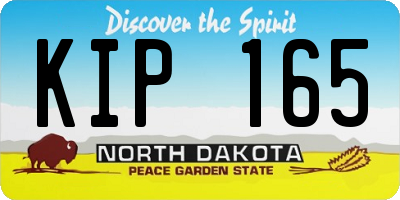 ND license plate KIP165
