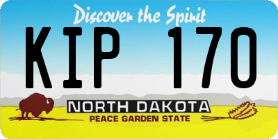 ND license plate KIP170