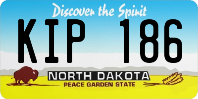ND license plate KIP186