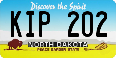 ND license plate KIP202