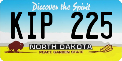 ND license plate KIP225