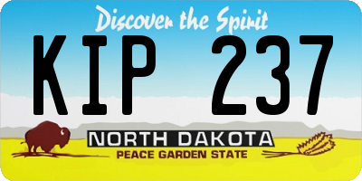 ND license plate KIP237