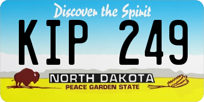 ND license plate KIP249