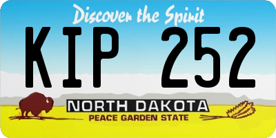 ND license plate KIP252