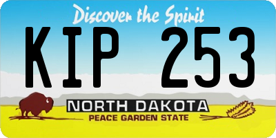 ND license plate KIP253