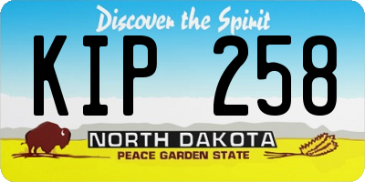 ND license plate KIP258