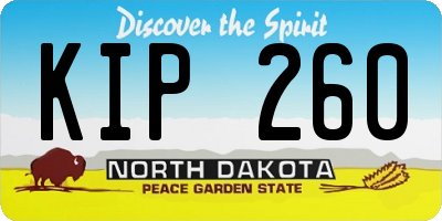 ND license plate KIP260