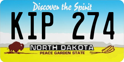 ND license plate KIP274