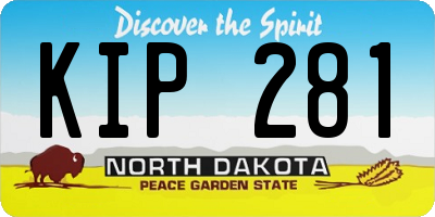 ND license plate KIP281