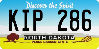 ND license plate KIP286
