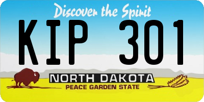 ND license plate KIP301