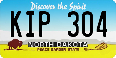 ND license plate KIP304