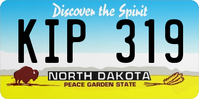 ND license plate KIP319