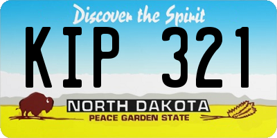 ND license plate KIP321