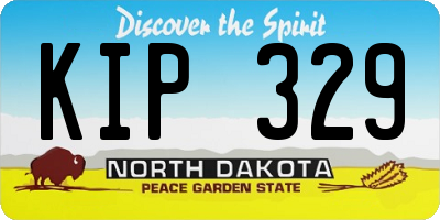 ND license plate KIP329