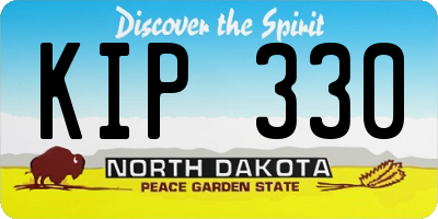 ND license plate KIP330