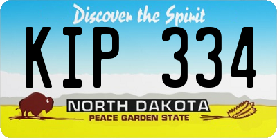 ND license plate KIP334
