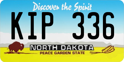 ND license plate KIP336