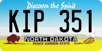 ND license plate KIP351