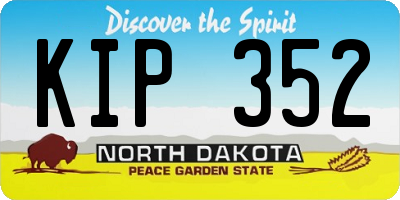 ND license plate KIP352